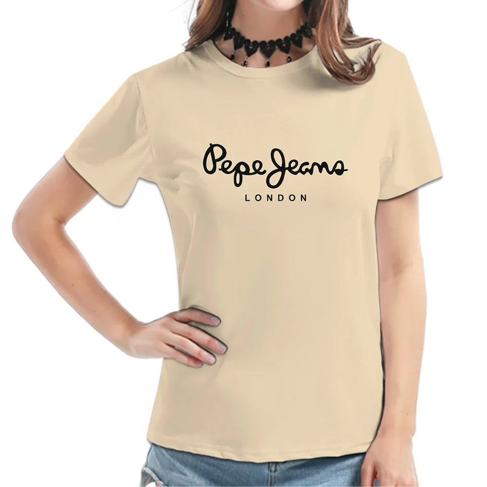 Women's Burgundy Short-Sleeve Tee - London Script Typography Graphic Print, Minimalist Casual Top, Stylish Daily Streetwear