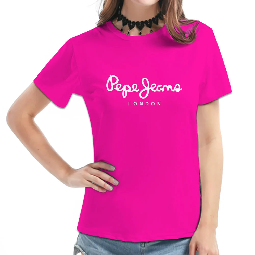 Women's Burgundy Short-Sleeve Tee - London Script Typography Graphic Print, Minimalist Casual Top, Stylish Daily Streetwear